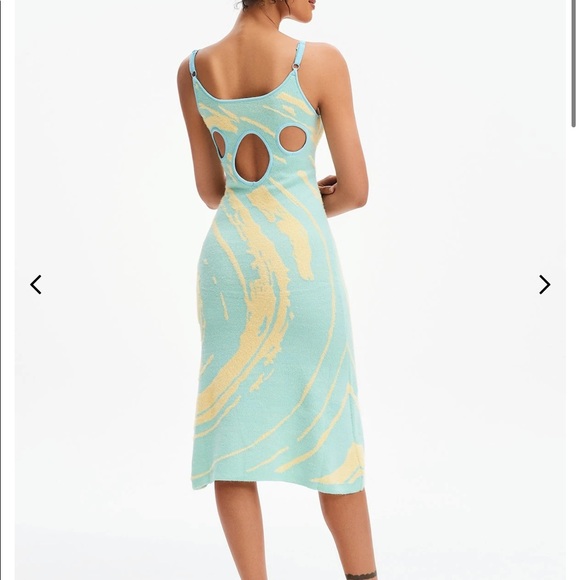 Blue yellow maxi dress - Picture 2 of 6